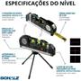 Imagem de Nível A Laser 3 Linhas Com Trena E Régua Nivelador Profissional Com Tripé Original Schulz