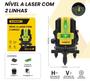 Imagem de Nivel A Laser Auto Nivelador Luz Verde 2 Linhas 360 Recarregável Com Estojo Óculo Profissional - BOM