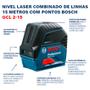 Imagem de Nivel e Esquadro Laser Bosch Gcl 215 15m + Acessórios