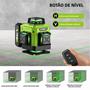 Imagem de Nível Laser Profissional Lfine 4D 16 Linhas Com Tripé De 1M Verde 360 graus Auto-nivelante Horizontal