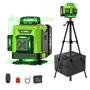 Imagem de Nível Laser Profissional Lfine 4D 16 Linhas Com Tripé De 1M Verde 360 graus Auto-nivelante Horizontal