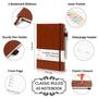 Imagem de Notebook FeelA - Pacote com 3 Unidades - Capa Dura A5 - 120g/m² - Pautado com Suporte para Canetas