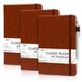 Imagem de Notebook FeelA - Pacote com 3 Unidades - Capa Dura A5 - 120g/m² - Pautado com Suporte para Canetas