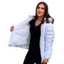 Imagem de Nova coleção jaqueta nylon forrada com pele por dentro Plus size Neve Frio Intenso com zíper, bolsos, capuz antialérgico