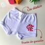 Imagem de Novo Kit Bebê  do Flamengo 4 Peças: Body + Tênis + Shorts + Prendedor de Chupeta