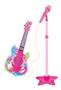 Imagem de Novo Microfone Com Pedestal E Guitarra Infantil Rock Show