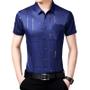 Imagem de Novo negócio masculino casual camisa de manga curta sem ferro e resistente a rugas topo