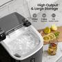 Imagem de Nugget Ice Maker AGLUCKY Countertop 35kg/24h em aço inoxidável