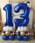 Imagem de Number Balloons Mluchee 40cm azul escuro 1 aniversário de um bebê