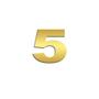 Imagem de Número 5 (cinco) Potência Para Scania NTG Inox Dourado