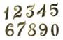 Imagem de Número Residencial Preto/Dourado Com 2 Parafuso + 2 Bucha 5 (0 Ao 9)