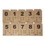 Imagem de Números Braille Brinquedo Educativo Inclusivo MDF - Simque - 4 anos