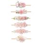 Imagem de NUWAJP Baby Girl Flor Headband 6 PCS Elástico Hairbands Handmade Nylon Bows Headbands Chic Floral Hair Accessories Kids Gifts for Newborn Infant Toddlers