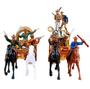 Imagem de NWFashion 55PCS/Set West Cowboys American Indians Plastic Figure Toys Playset Acessórios