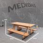 Imagem de Obstáculo Mesa Piquenique para Pista Skate de Dedo Fingerboard Radical Mdf Madeira