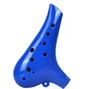 Imagem de Ocarina Wokex, 12 furos, plástico, alto C com partitura azul