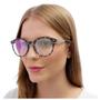 Imagem de Oculos Armação Grau Feminino Redondo Kallblack Af68260 Ibiza