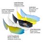 Imagem de Óculos Ciclismo ciclista mtb bike masculino feminino 5 lentes com proteção UV 400 + acessórios + clip para grau
