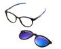 Imagem de Óculos de Grau HB Duotech 0253 Clip On Matte Black D. Blue Polarized Blue