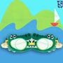 Imagem de Óculos De Mergulho Infantil Crocodilo Super Confortável Ajustável Piscina Mar Para Crianças - Art Br