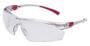 Imagem de Óculos de Segurança e Proteção Univet 506 UP Lente Plana Transparente Haste Branco e Rosa  (C.A. 36.698)