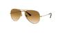 Imagem de Oculos De Sol 3025 Aviador Armação Dourado Lentes Marrons - Miami Sun