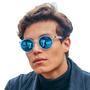 Imagem de Óculos de Sol Azul Espelhado Redondo Premium Funk uv400 Masculino Feminino Unissex - Cacife Brand