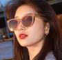 Imagem de Óculos de Sol Bege Creme Marrom Redondo Oval Retro Vintage Asian Style Korean Style UV400