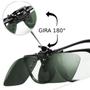 Imagem de Oculos De Sol Clip On P/ Oculos De Grau Adicional Lente Marrom Sobrepor