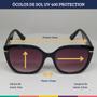 Imagem de Óculos De Sol Degradê W&a Uv 400 Protection Black HP18955-2