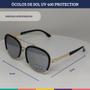 Imagem de Óculos De Sol Espelhado Prata W&a Uv 400 Protection 010SK