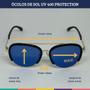 Imagem de Óculos De Sol Espelhado Uv 400 Protection Azul W&a 010SK