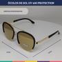 Imagem de Óculos De Sol Espelhado Uv 400 Protection Dourado W&a 010SK