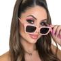 Imagem de Óculos De Sol Feminino Lila Quadrado Grande Luxo Blogueira Original Proteção UV Tendencia Verão 2024