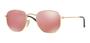 Imagem de Óculos De Sol Hexagonal 3548 Dourado Rosa Espelhado Feminino Moderno Moda Verão UV400