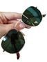 Imagem de Óculos De Sol Hexagonal Verde G15  Clássico Lentes De Cristal UV400 Moda Verão