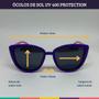 Imagem de Óculos De Sol Infantil Roxo e Rosa My1610 Uv 400 Protection