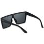 Imagem de Óculos de sol LYZOIT Square Oversized Shield UV400 Matte Black, pacote com 2 unidades