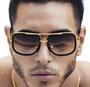 Óculos De Sol Masculino Black Vintage Retrô Polarizado 400uv - OMG Imagem de Óculos De Sol Masculino Black Vintage Retrô Polarizado 400uv