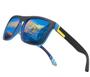 Imagem de Óculos De Sol Masculino Espelhado Azul Com Anti-Reflexo e Proteção UV400