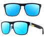 Imagem de Óculos De Sol Masculino Espelhado Azul Com Anti-Reflexo e Proteção UV400