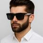 Imagem de Óculos De Sol Masculino POLARIZADO Square PRETO / BRANCO com Proteção 400 Uv - OMG