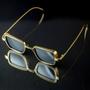 Imagem de Óculos De Sol Masculino Square Vintage Quadrado Retrô Metal 400UV LUXO