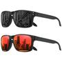 Imagem de Óculos de Sol Polarizados MEETSUN UV400 - Pacote com 2 Unidades (Preto + Vermelho)