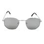 Imagem de Óculos de Sol Prata Espelhado Hexagonal Premium uv400 Feminino Masculino Unissex - Cacife Brand
