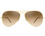 Imagem de Óculos De Sol Ray Ban Aviator Large Rb3026 Dourado com Lentes Marrom Degrade Tamanho 62 Grande