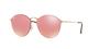 Imagem de Óculos De Sol Ray Ban Blaze Round RB3574N 001E4 Ouro Lente Espelhada Rosa - Ray-ban