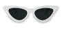 Imagem de Óculos De Sol Retro Gatinho  Moda Blogueiras Branco