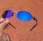 Imagem de Oculos de Sol Romeo2 Azul Escuro Juliet Polarizado X-Metal Lupa Pinada Doublex Mandrak Vilão