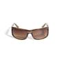 Imagem de óculos de sol triton eyewear em acetato marrom rajado e preto com interior listrado hpc143